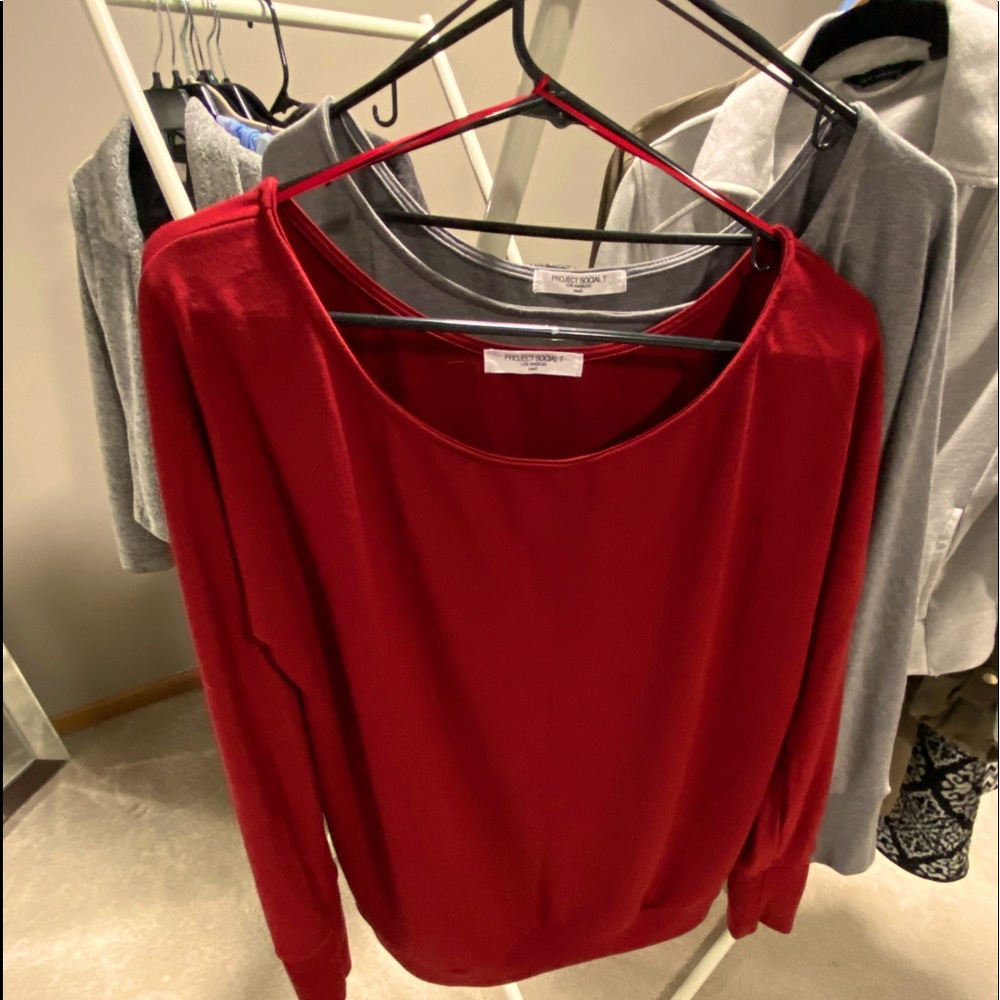 Super soft stretch knit, bateau neckline,long sleeves